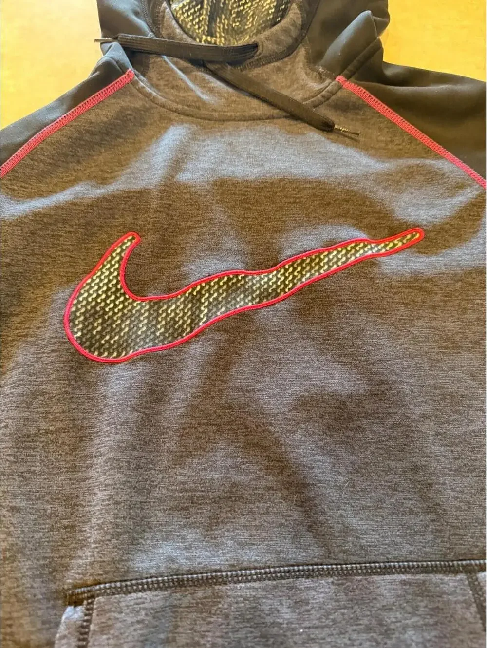 Nike Therma-FIT Youth Pullover Hoodie Gray Black Medium